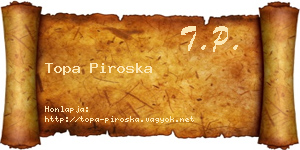 Topa Piroska névjegykártya